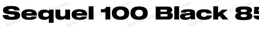 Sequel 100 Black 85字体转换